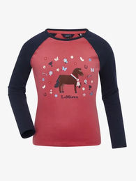 Produktbild von LeMieux Jamie Chancer Reitshirt für Kinder aus Baumwolle Rot Größe 8 Jahre