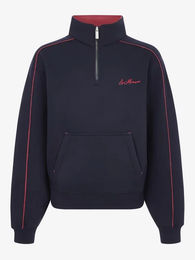 LeMieux Kate Kinder Fleece-Sweatshirt mit Viertelreißverschluss für Mädchen Blau Rot – Bild 1 von 8