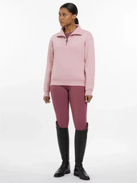 Produktbild von LeMieux Keira Sweatshirt Damen mit 1/4 Reißverschluss aus Fleece in Rosa