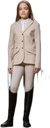 LeMieux Kennedy Turnierjacke für Kinder aus Nylon in Beige oder Grau – Bild 1 von 2