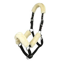 Produktbild von LeMieux Komforthalfter für Pferde Schwarz/Natur mit weichem Fleece-Futter Cob