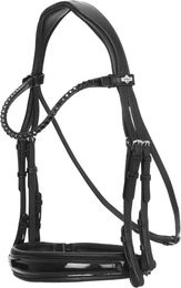 Produktbild von LeMieux Kudos Doppelte Reittrense aus Leder Schwarz XFull