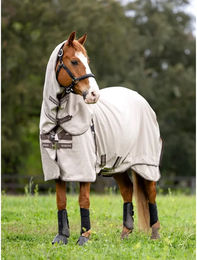 LeMieux Kudos Field Rug Outdoor-Pferdedecke aus Polycotton mit abnehmbarem Halsteil in Beige und Weiß – Bild 1 von 9