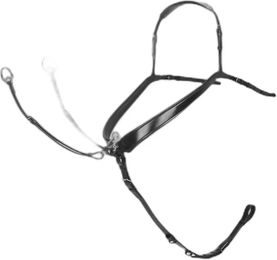Produktbild von LeMieux Kudos Jagdhalsband für Pferde aus Leder in Schwarz Full