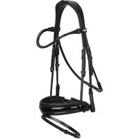 Produktbild von LeMieux Kudos Patent Dressurtrense aus Leder in Schwarz