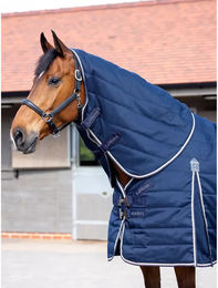 LeMieux Kudos Stable Neck Cover Hufdecke für Pferde in Blau und Marine Ripstop Größe L – Bild 1 von 1