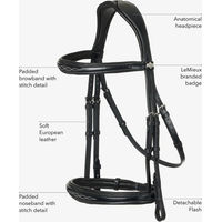 Produktbild von LeMieux Kudos Trense aus Leder für Ponys in Schwarz