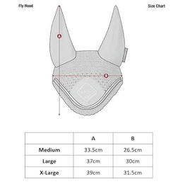 Produktbild von LeMieux Loire Satin Fly Hood Pfau Blau XL