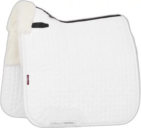LeMieux Merino+ Dressur Schabracke Square Weiß Größe M – Bild 1 von 2