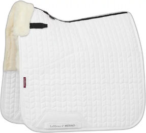Produktbild von LeMieux Merino+ Dressurschabracke Square Weiß Größe M aus Wolle