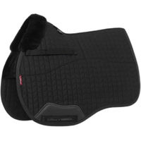 Produktbild von LeMieux Merino+ GP Square Satteldecke für Pferde aus Wolle in Schwarz Größe M