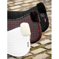 Produktbild von LeMieux Merino+ Halbpolster Sattelpad aus Wolle Schwarz/Natur Größe S