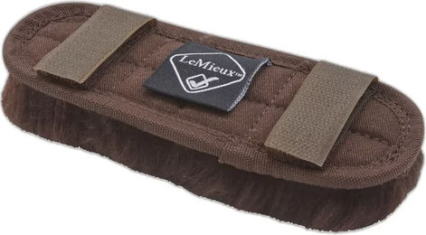 Produktbild von LeMieux Merino+ Nasenriemenschutz für Pferde Braun mit Wolle