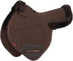 LeMieux Merino+ Numnah Satteldecke für Pferde aus Wolle in Braun Größe L – Bild 1 von 1