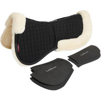 Produktbild von LeMieux Merino+ ProSorb 2 Pocket Half Pad Sattelunterlage mit Wolle in Braun Größe M