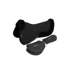 LeMieux Merino+ ProSorb Halbpolster mit 2 Taschen Wolle Schwarz Größe L – Bild 1 von 4