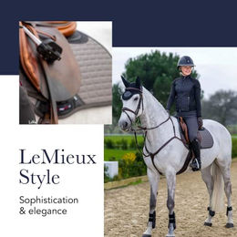 LeMieux Merino+ Sensitive Eurojump Square Lammfell Satteldecke Schwarz Größe L – Bild 1 von 3