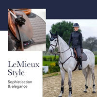 Produktbild von LeMieux Merino+ Sensitive Eurojump Square Lammfell Satteldecke Schwarz Größe L