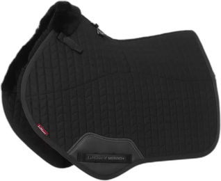 LeMieux Merino+ Square Satteldecke für Pferde aus Wolle in Schwarz Größe L – Bild 1 von 1