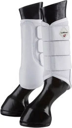 LeMieux Mesh Brushing Boots Gamaschen für Pferde aus Kunstleder Weiß Größe XL – Bild 1 von 6