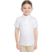 Produktbild von LeMieux Mini Bella Reitshirt für Kinder mit kurzen Ärmeln in Weiß und Rosa Größe 7/8 Jahre