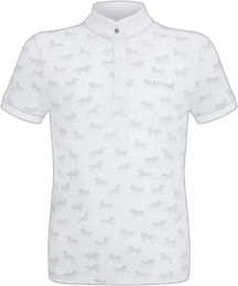Produktbild von LeMieux Mini Bella Show Polo-Shirt für Mädchen Reitturniere Weiß Rosa