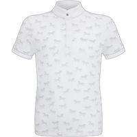 Produktbild von LeMieux Mini Bella Show Polo-Shirt für Mädchen Reitturniere Weiß Rosa