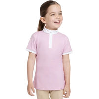 Produktbild von LeMieux Mini Bella Turnier-Poloshirt für Mädchen in Weiß und Rosa Größe 7/8 Jahre