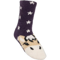 Produktbild von LeMieux Mini Fluffy Character Reitsocken für Kinder in Lila mit Plüschfutter