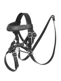 LeMieux Mini Toy Pony Grackle Trensenzaum aus Leder in Schwarz – Bild 1 von 3