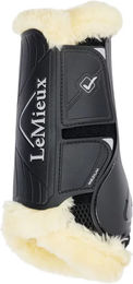 LeMieux Motionflex Dressurgamaschen für Pferde mit Fleece-Rand Größe L in Schwarz oder Weiß – Bild 1 von 2