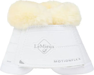 Produktbild von LeMieux Motionflex Gamaschen für Pferde mit Fleecekante in Weiß und Natur Größe M