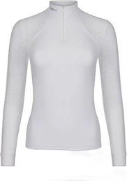 Produktbild von LeMieux Olivia Reitshirt für Damen mit langen Ärmeln Weiß Größe 36