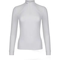 Produktbild von LeMieux Olivia Reitshirt Polo mit langen Ärmeln für Damen in Weiß Größe 38