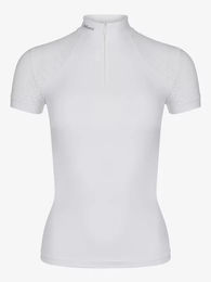 Produktbild von LeMieux Olivia Reitturnier-Poloshirt Damen Blau Weiß UK10