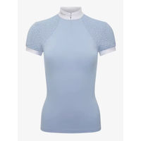 Produktbild von LeMieux Olivia Reitturnier-Poloshirt Damen Blau Weiß UK10
