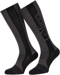 Produktbild von LeMieux Performance Reitsocken für Kinder mit Silikon-Grip in Grau Größe 34/35