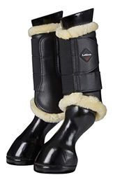 LeMieux Pferdeboots mit Fleece-Futter in Schwarz/Natur Größe L – Bild 1 von 6
