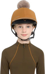 Produktbild von LeMieux Pippa Toque für Reithelm Damen Braun