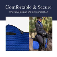 Produktbild von LeMieux Pro Sport Dressage Schabracke aus Wildleder in Navy Blau Größe S/M