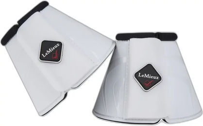 LeMieux ProShell Overreach Boots Hufglocken für Pferde Weiß Größe L aus Neopren – Bild 1 von 7