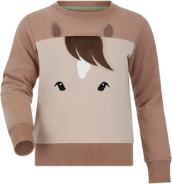 Produktbild von LeMieux Reit-Sweatshirt für Kinder aus Baumwolle in Grau oder Beige Größe 5/6 Jahre