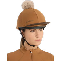 Produktbild von LeMieux Reiterhelm-Mütze mit Pompom für Damen aus Seide in Braun