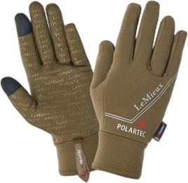 Produktbild von LeMieux Reithandschuhe Polartec Fleece Winter Unisex XS Grün Braun