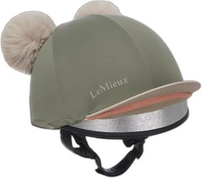 Produktbild von LeMieux Reithelm-Mütze mit abnehmbarem Doppel-Pompom in Grün