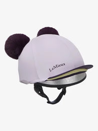 Produktbild von LeMieux Reithelm-Tuch mit abnehmbarem Doppel-Pompom in Lila