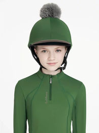 Produktbild von LeMieux Reithelmüberzug Classique aus Stoff in Grün Unisex