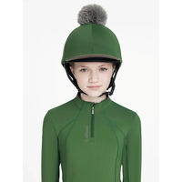 Produktbild von LeMieux Reithelmüberzug Classique aus Stoff in Grün Unisex