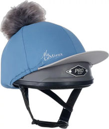 Produktbild von LeMieux Reithelmüberzug mit Bommel in Blau