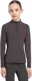 Produktbild von LeMieux Reitshirt Baselayer für Mädchen Kids Schwarz Grau 9/10 Jahre